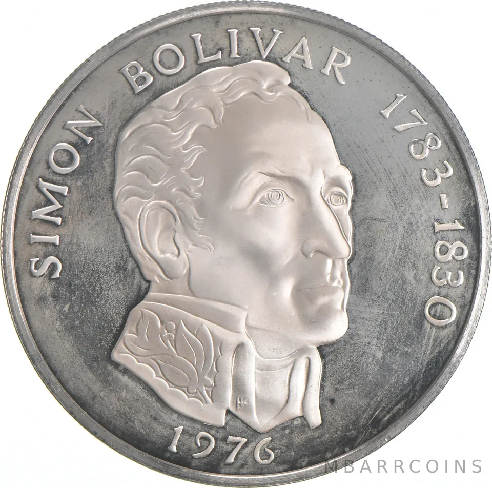 1976 Panama 20 Balboas Proof - 925 Sterling Silver - 129.59 Grams