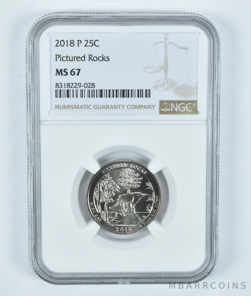 2018-P Washington Quarter Pictured Rocks ATB MS67 NGC
