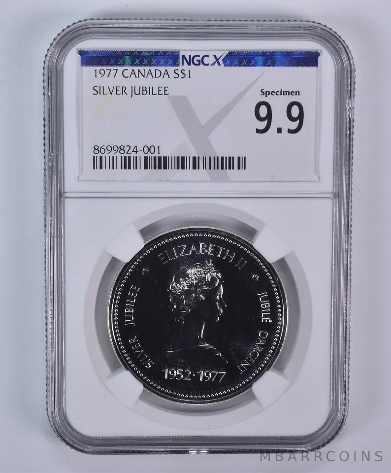 1977 Canada 1 Dollar Silver Jubilee Specimen 9.9 NGC X NGCX