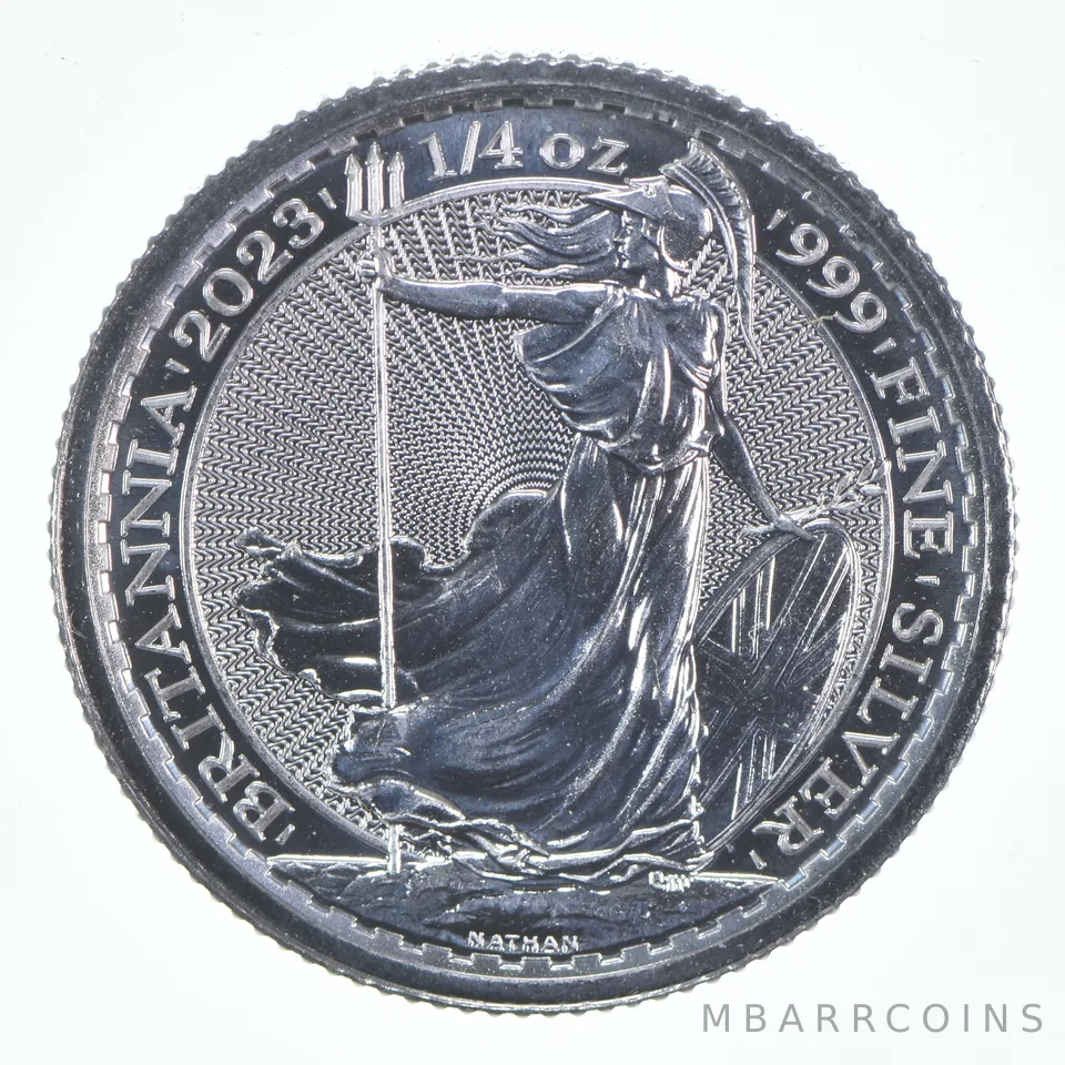 2023 Great Britain 50 Pence Silver Britannia 1/4 Oz 0.25 Oz Silver