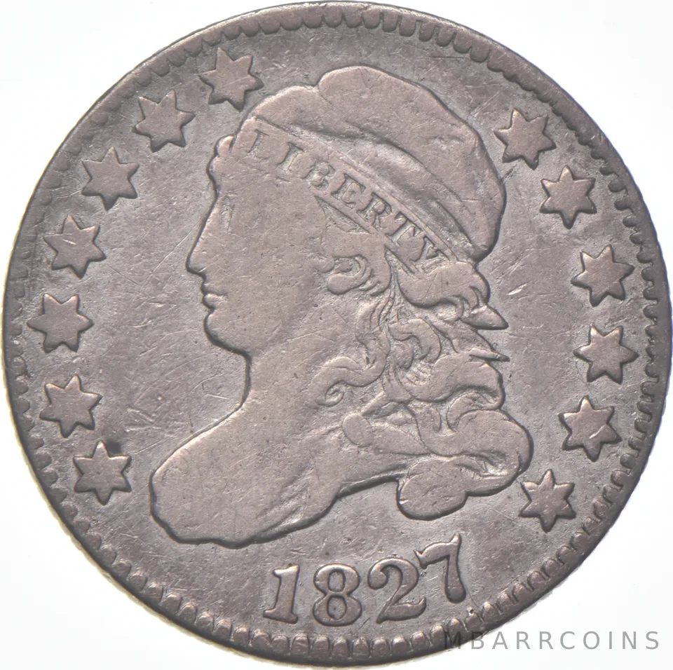 1827 Liberty Cap Dime - JR13 *0161