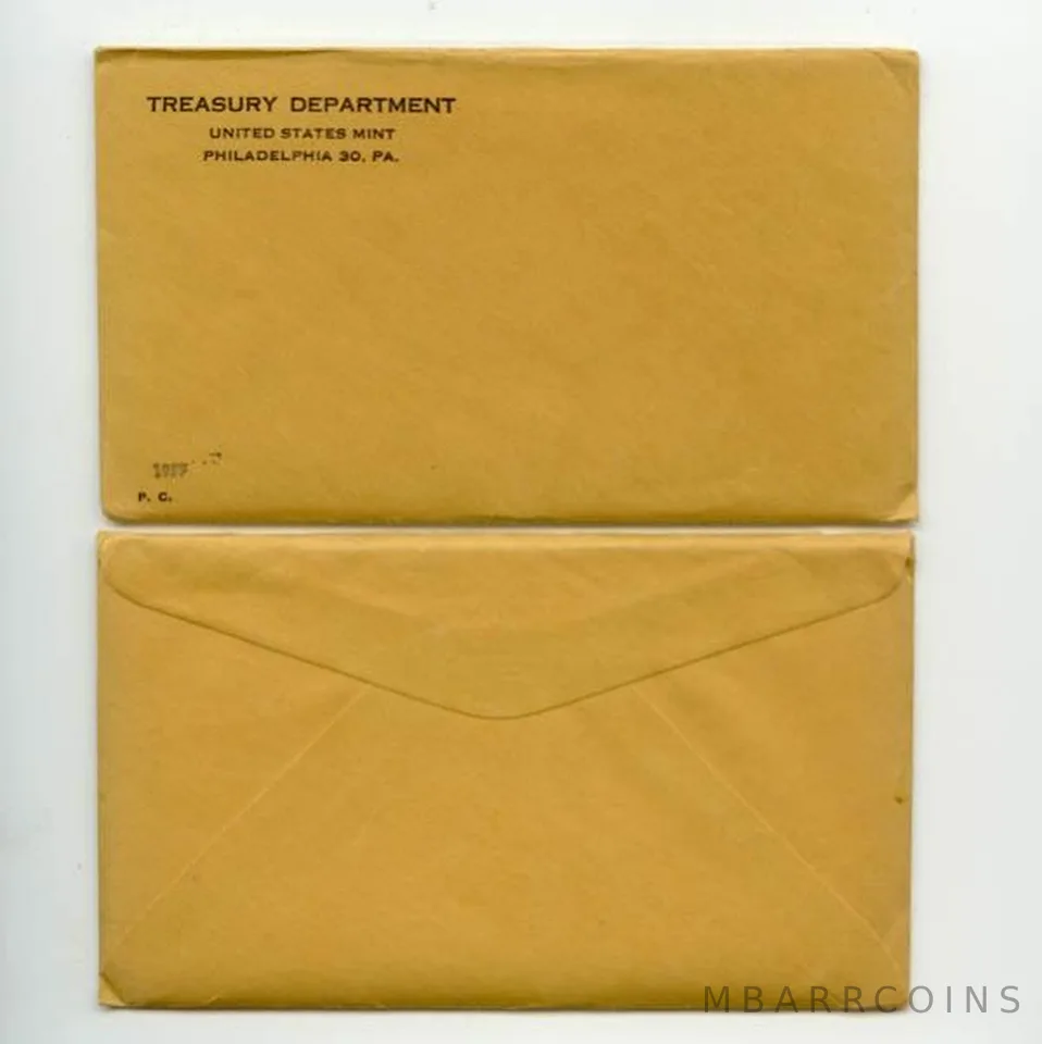 1957 Proof Set in Unopened SEALED Original Envelope & Flatpack (5 Coins)