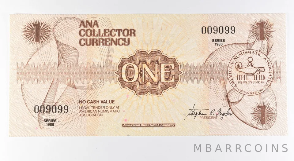 1988 1 ANA Collector Currency *9598