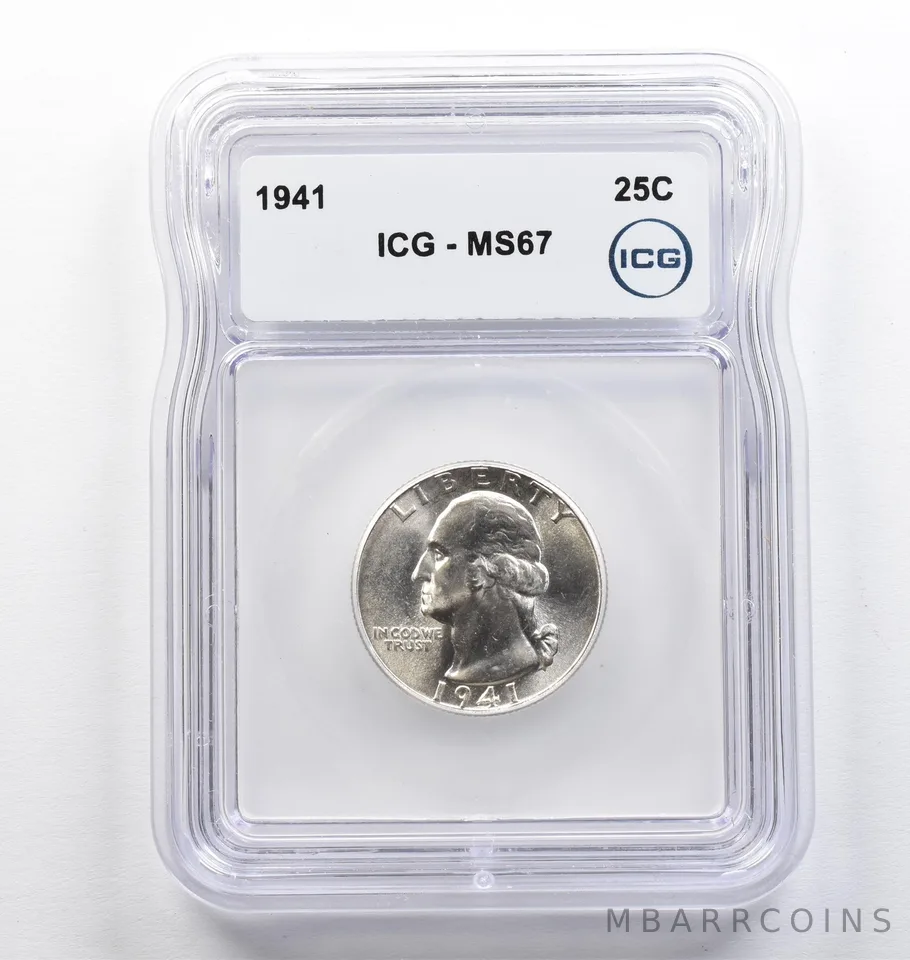 1941 Washington Quarter MS67 ICG *9433