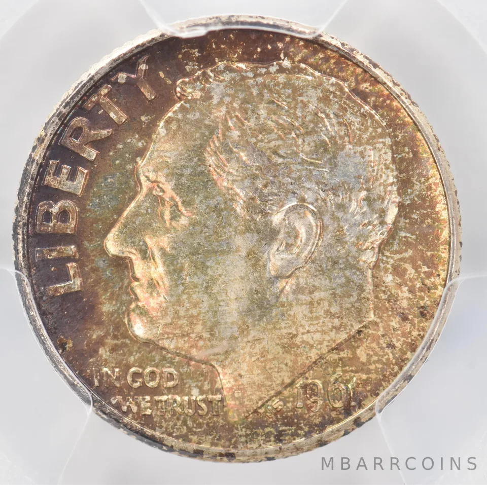 1961-D Roosevelt Dime MS66 PCGS Beautiful Tone *0936