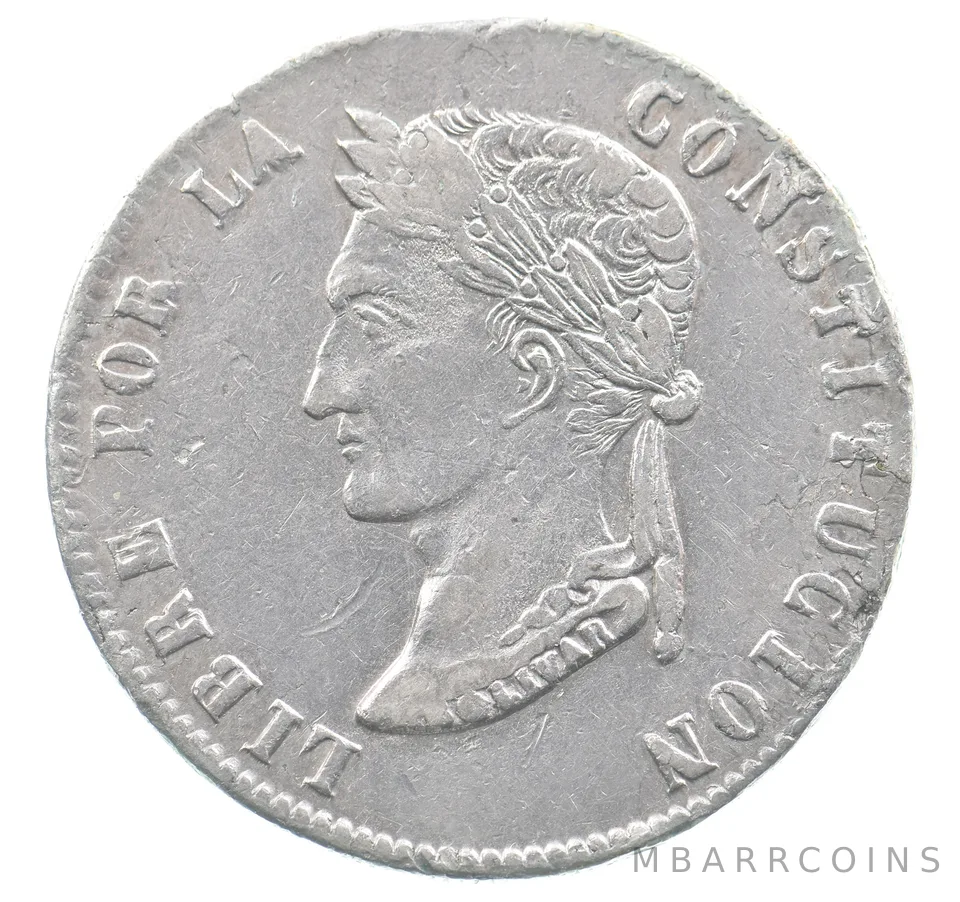 1855 P MJ Bolivia 8 Soles *0037