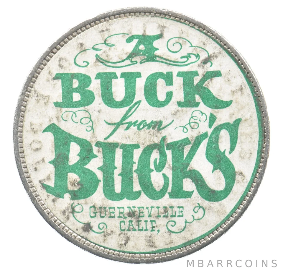 1879 Morgan Silver Dollar A Buck From Buck's Sticker *7095