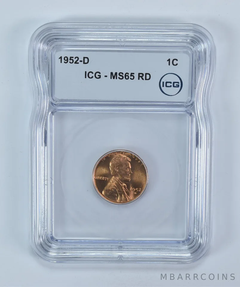 1952-D Lincoln Wheat Cent MS65 RD ICG