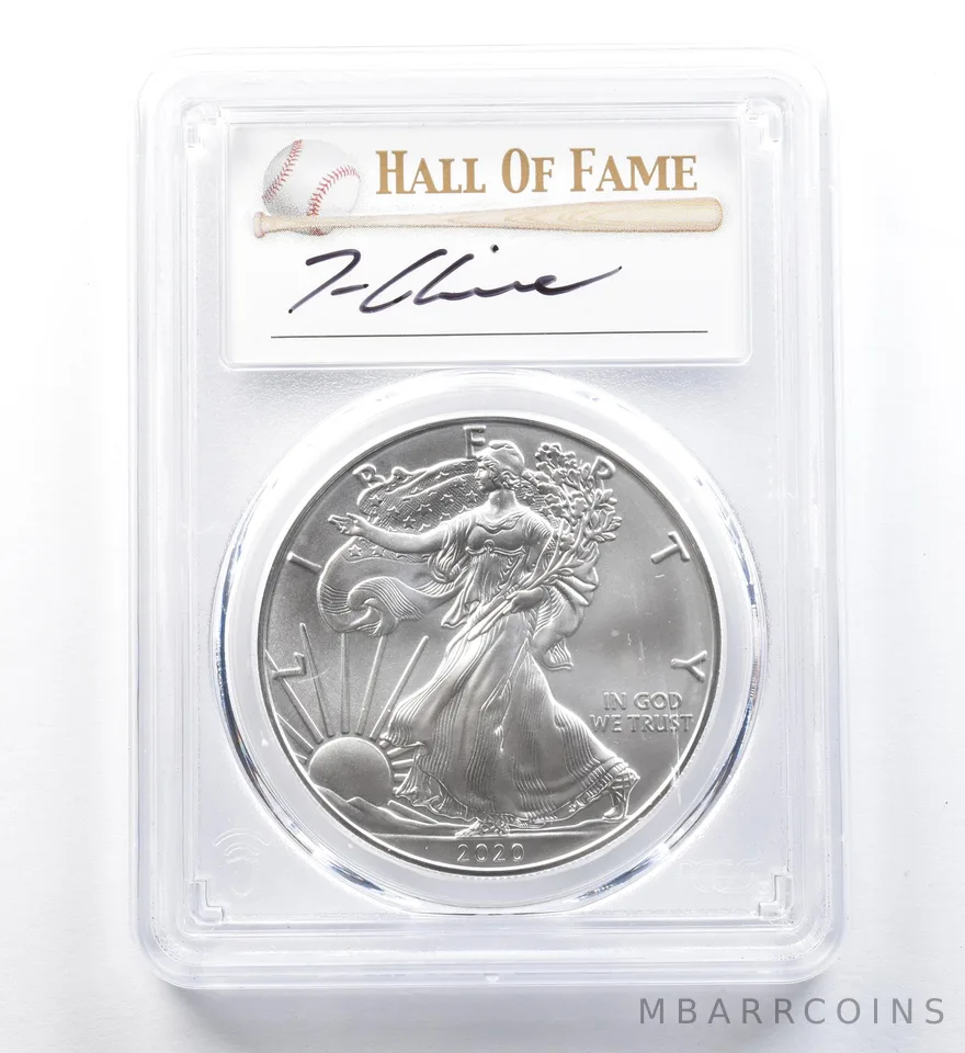 2020 (S) American Silver Eagle Tom Glavine Emergency Issue FDOI MS70 PCGS a1225