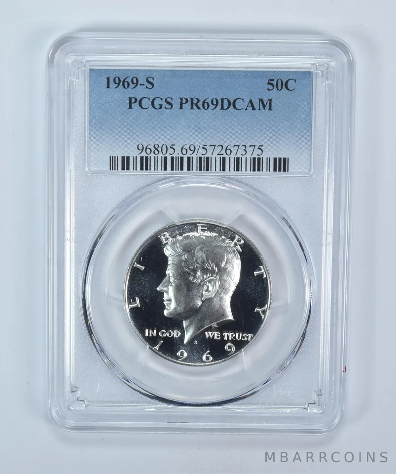 1969-S Kennedy Half Dollar PR69 DCAM PCGS Blue Label