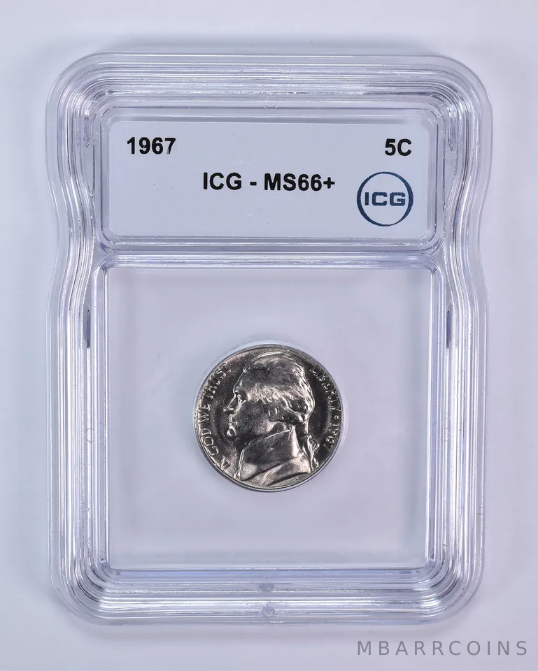 1967 Jefferson Nickel MS66+ ICG