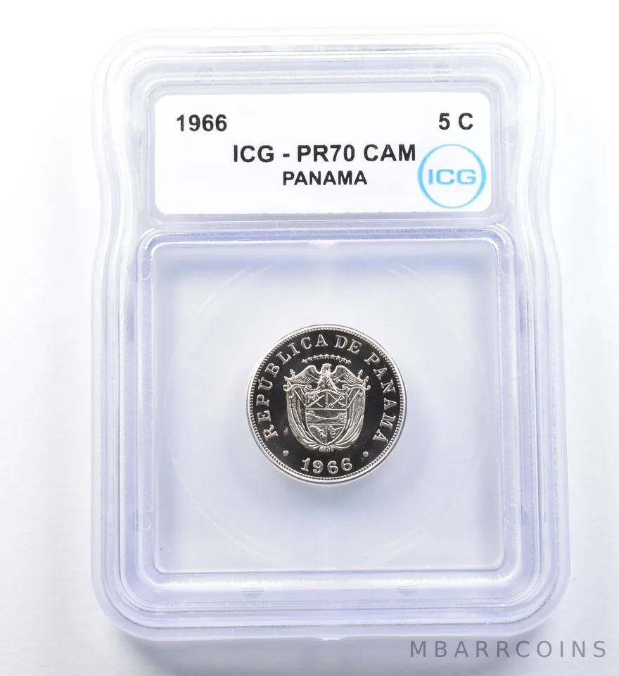 1966 Panama 5 Cents PR70 CAM ICG a1107