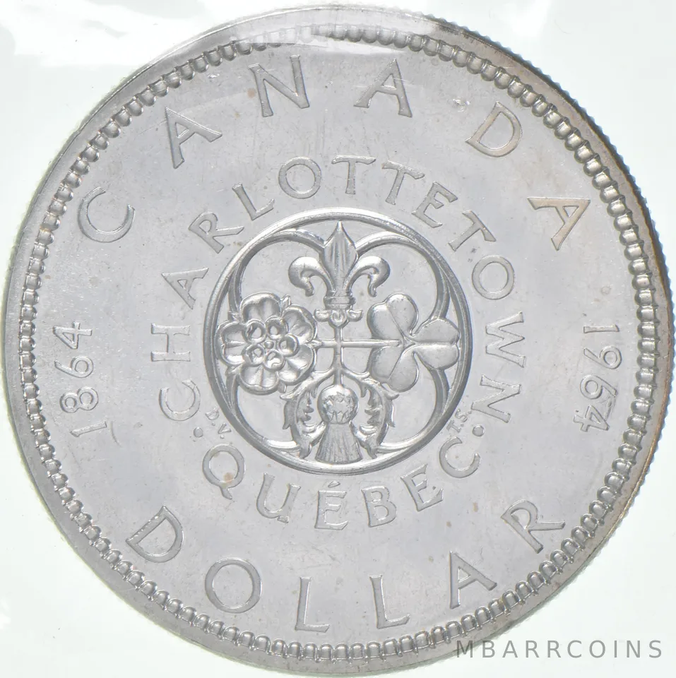 1964 Canada 80% Silver Canadian Silver Dollar Proof Like PL Sealed Cello