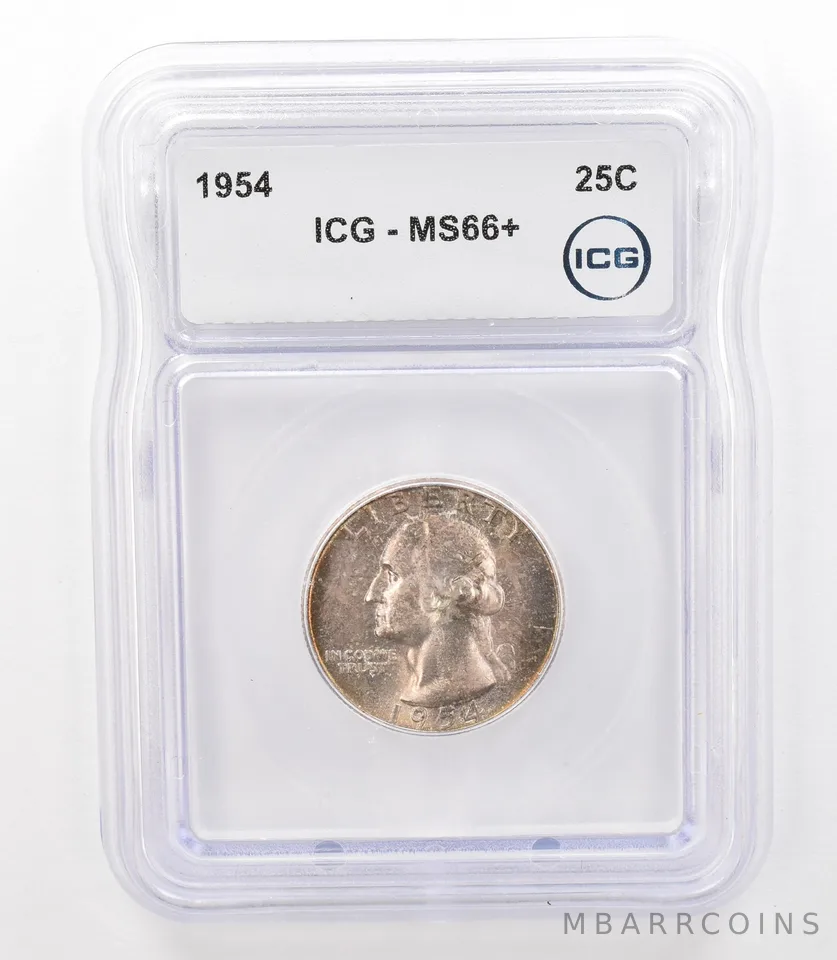 1954 Washington Quarter MS66+ ICG Beautiful Tone *3171