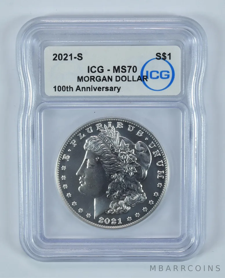 2021-S Morgan Silver Dollar MS70 ICG