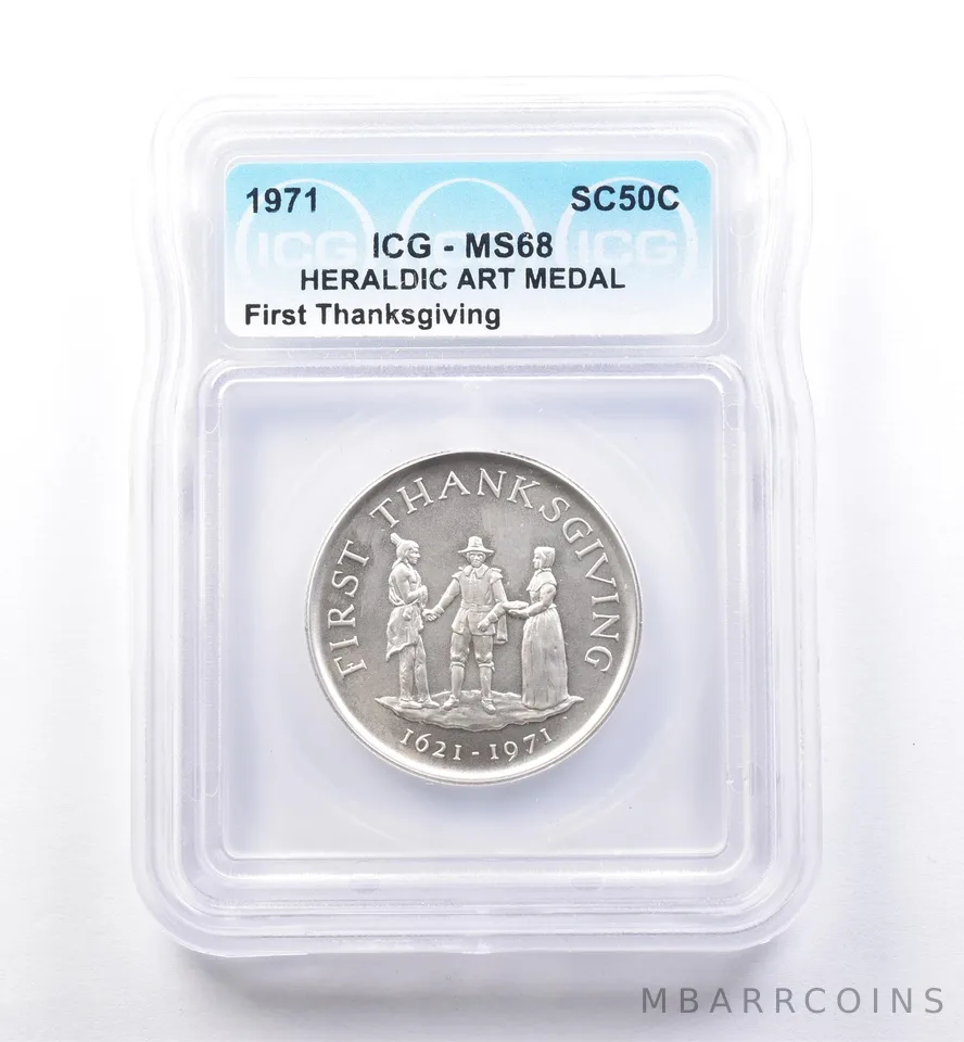 1971 So Called Half Dollar First Thanksgiving MS68 ICG *8501