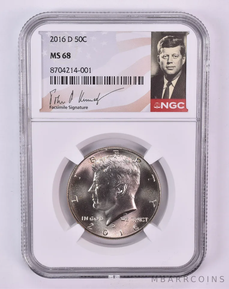 2016-D Kennedy Half Dollar MS68 NGC Signature Label