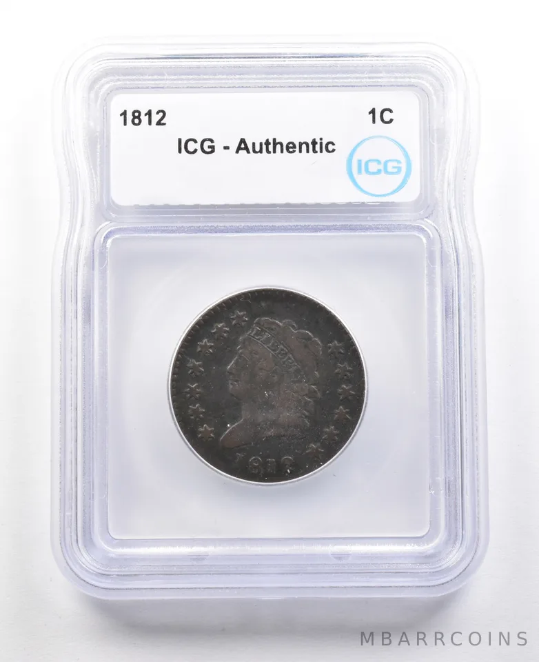 1812 Classic Head Large Cent Authentic ICG *3512