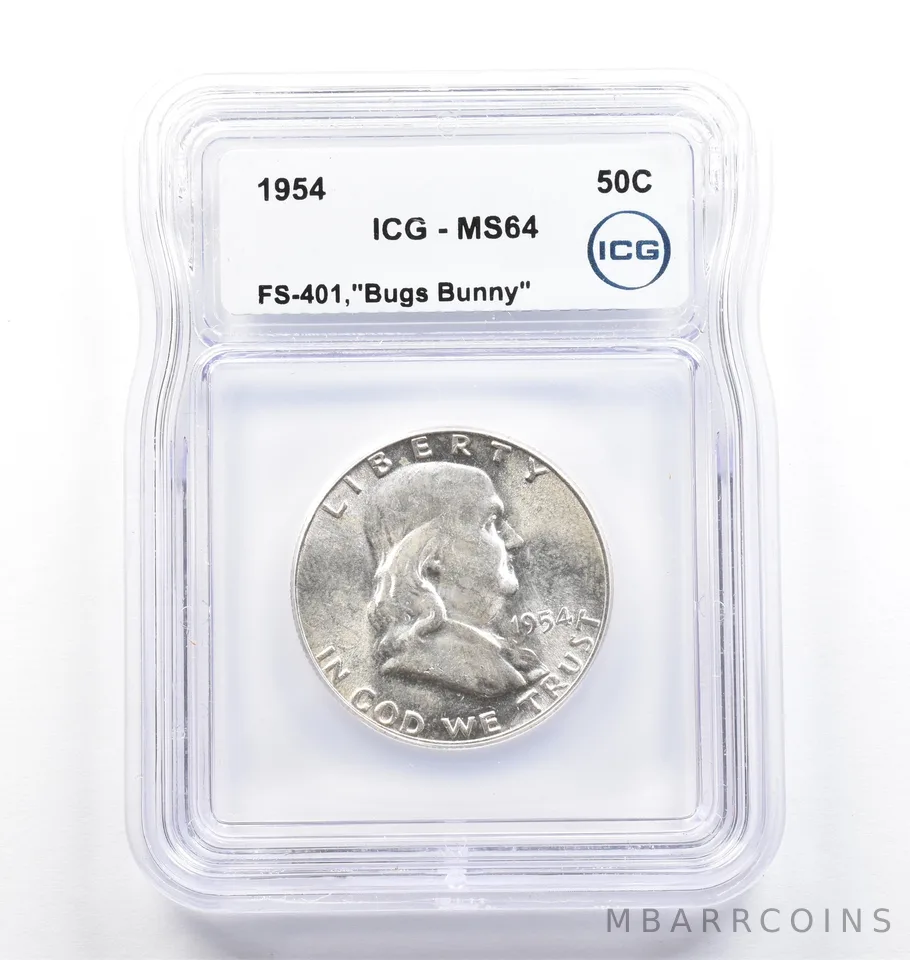 1954 Franklin Half Dollar Bugs Bunny FS-401 MS64 ICG *9840