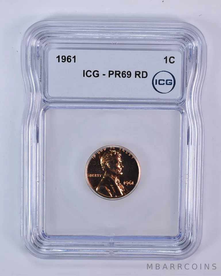 1961 Lincoln Memorial Cent PR69 RD ICG
