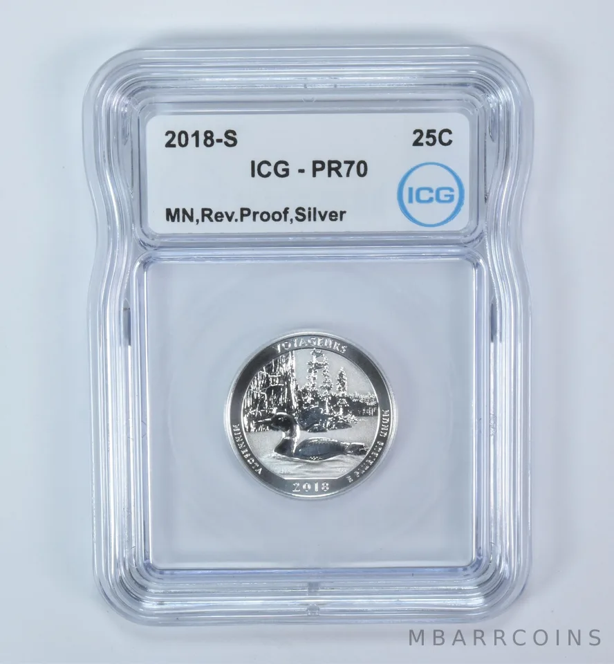 2018-S Washington Quarter ATB Voyageurs Silver Reverse PR70 ICG
