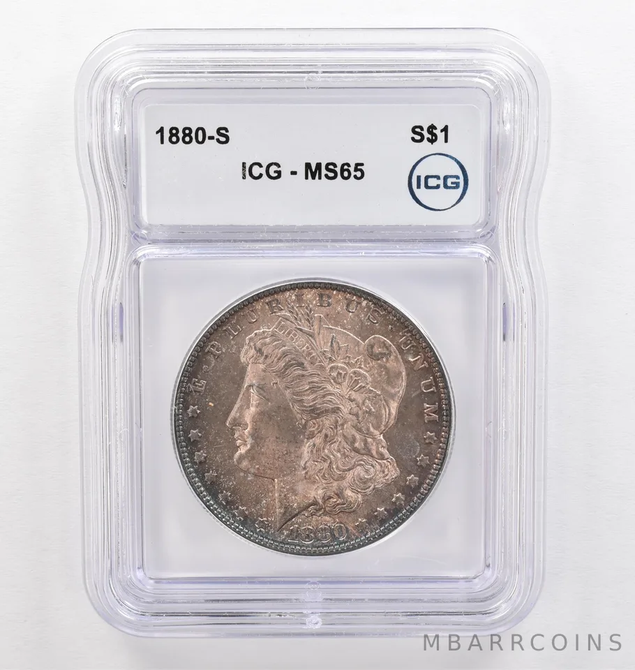 1880-S Morgan Silver Dollar MS65 ICG Beautiful Tone *0254