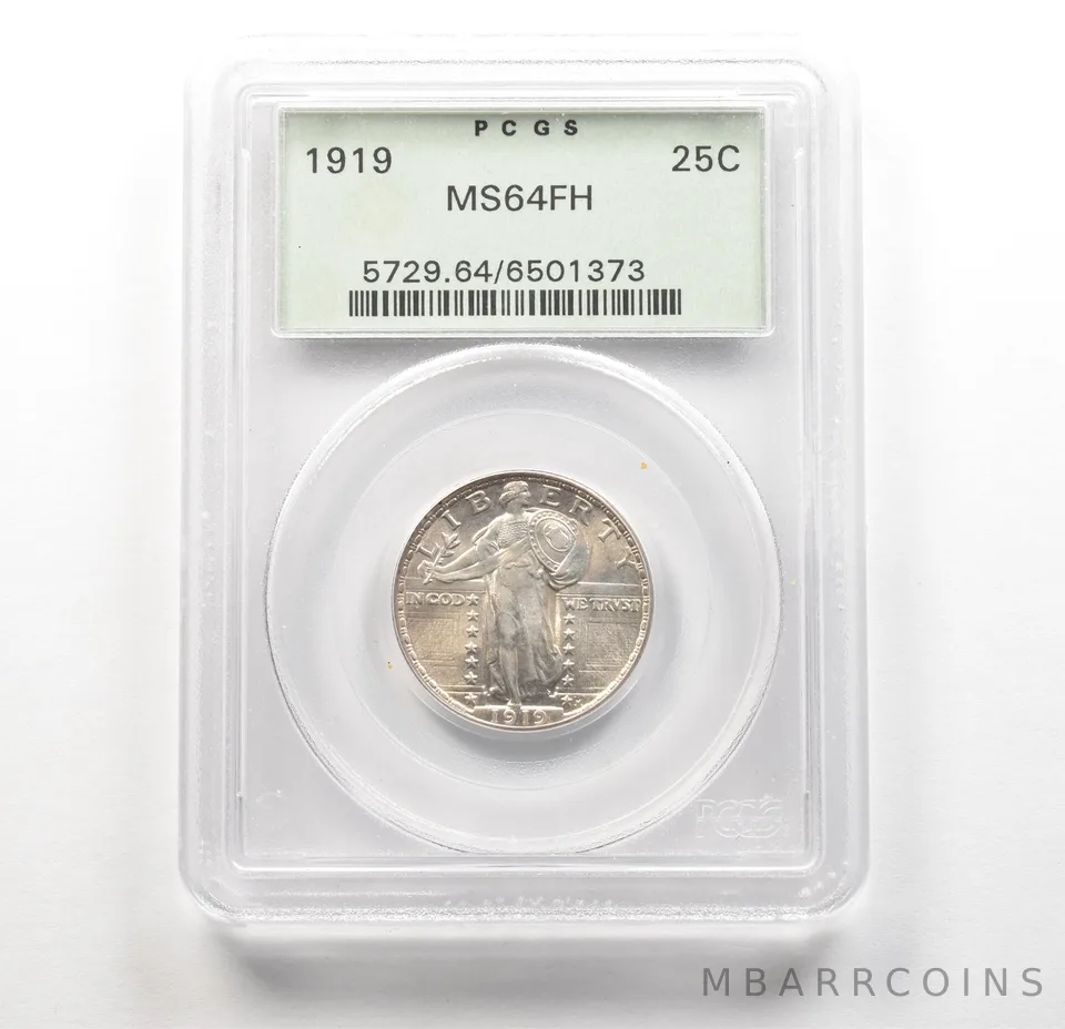 1919 Standing Liberty Quarter MS64 FH PCGS OGH PQ a6295