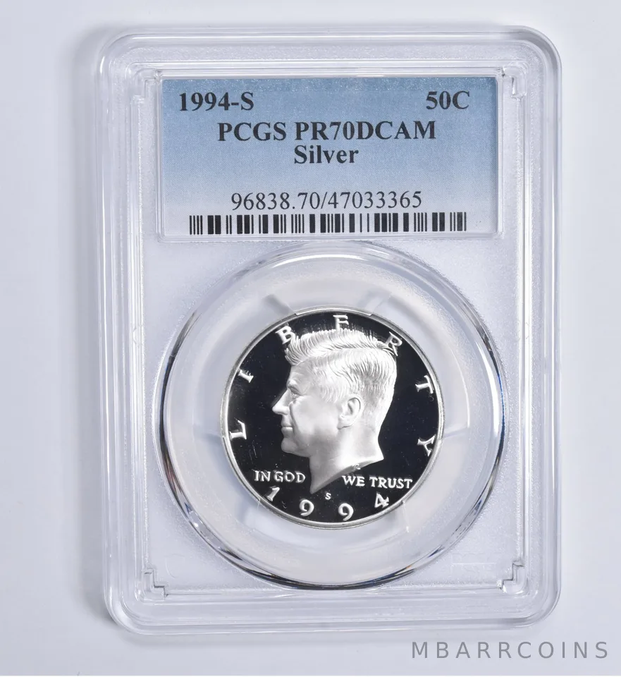 1994-S Kennedy Half Dollar SILVER PR70 DCAM PCGS Blue Label