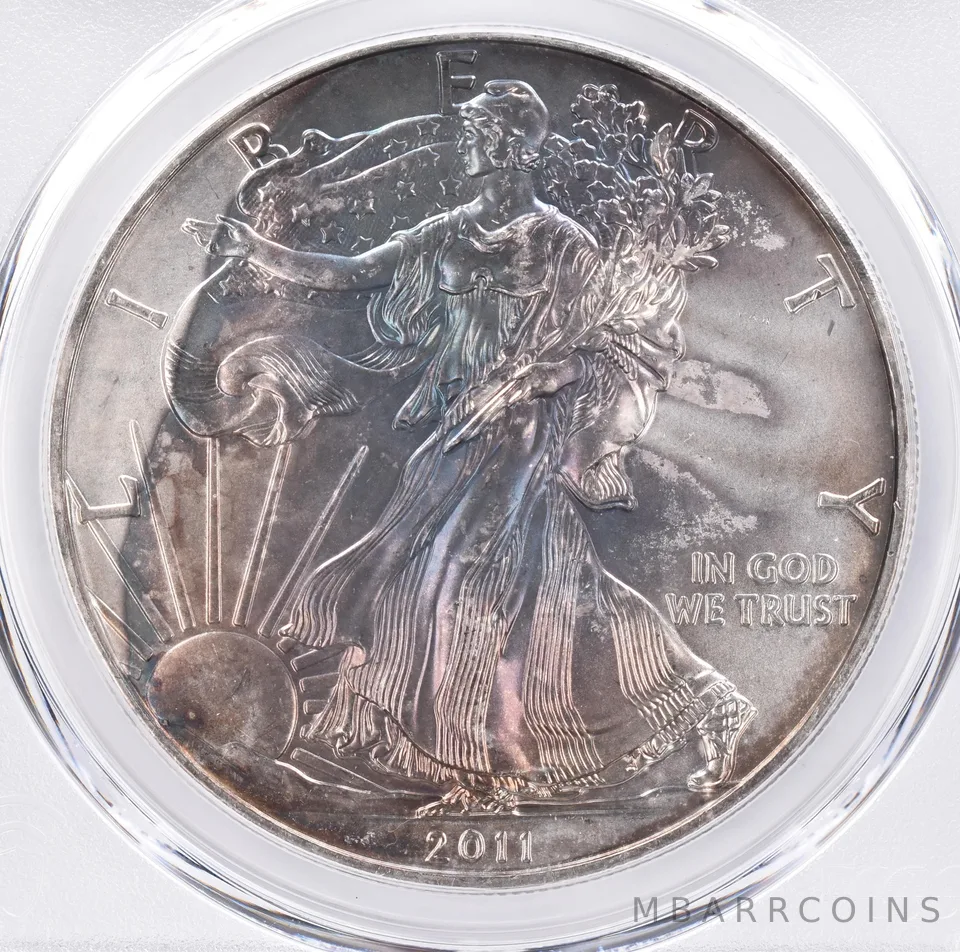 2011 American Silver Eagle MS67 PCGS Beautiful Tone *1358