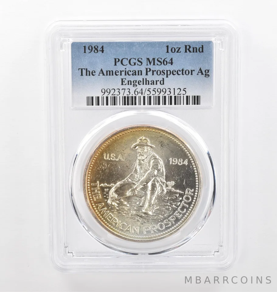 1984 Engelhard Prospector 1 Oz Silver MS64 PCGS Beautiful Tone *2156