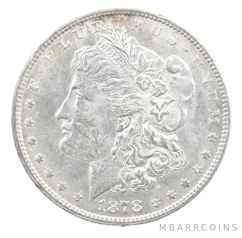 1878 Morgan Silver Dollar 7TF Reverse 1878 78 *3347
