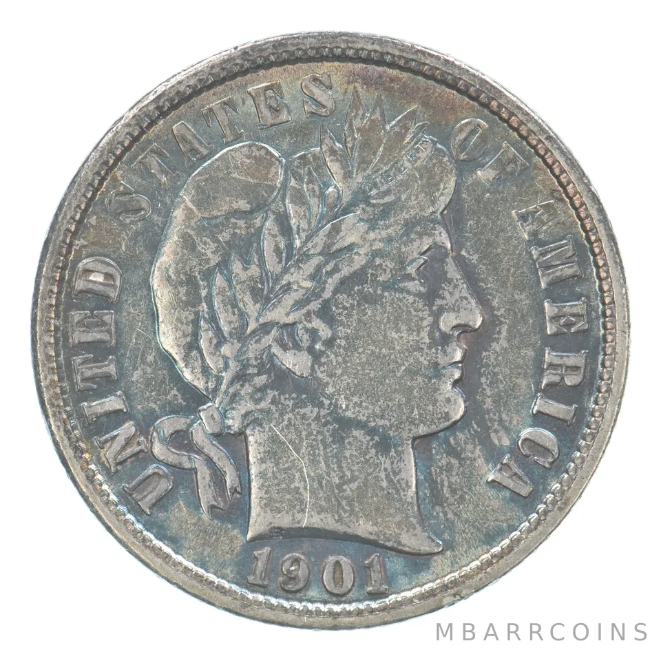 1901 Barber Dime Beautiful Tone *2454