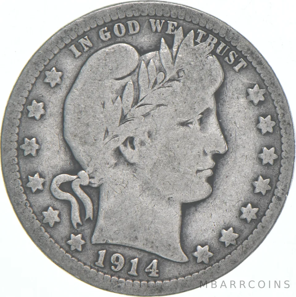 1914 Barber Quarter Average Circ