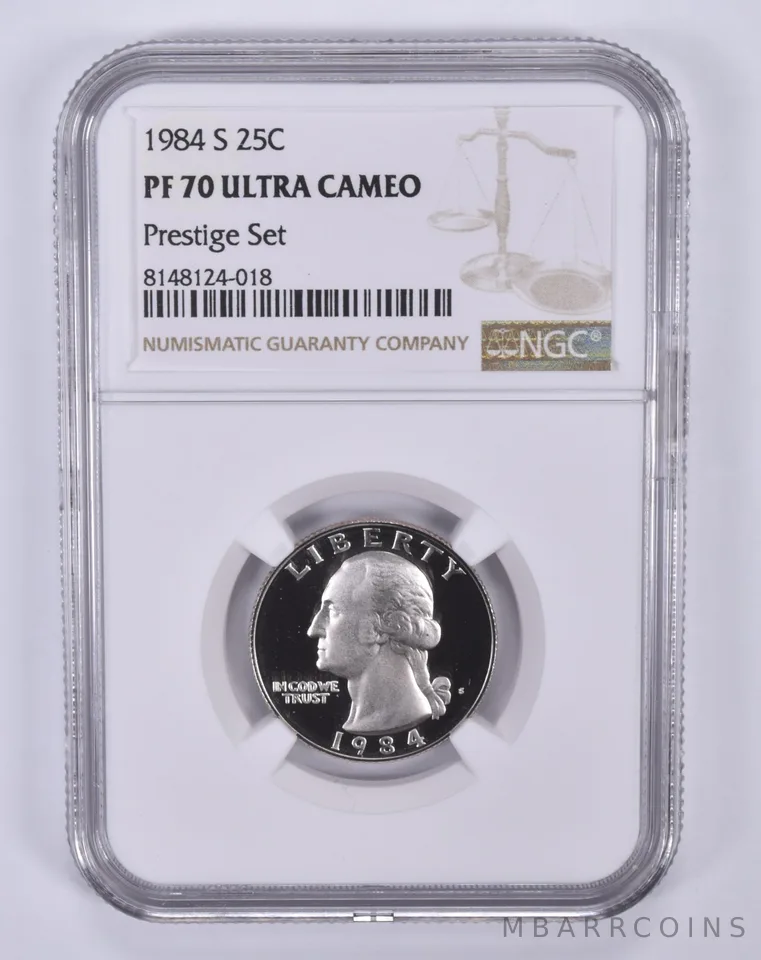 1984-S Washington Quarter Prestige Set PF70 UCAM NGC Brown Label