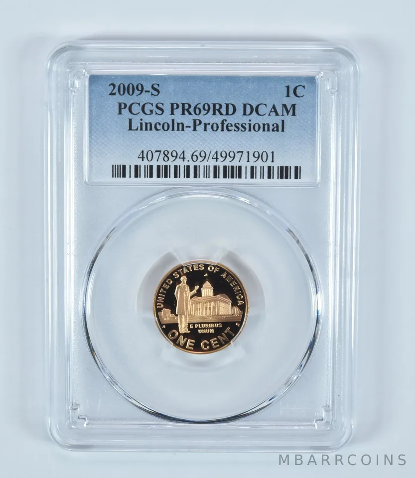 2009-S Lincoln Cent Professional Life PR69 RD DCAM PCGS Blue Label