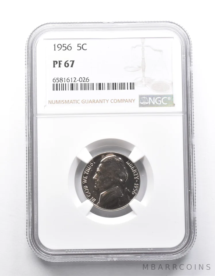 PF67 1956 Jefferson Nickel NGC a9949