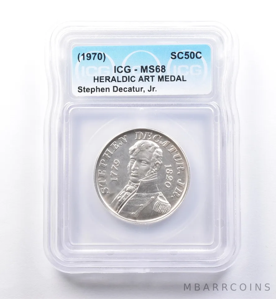 (1970) So Called Half Dollar Stephen Decatur Jr MS68 ICG *8474