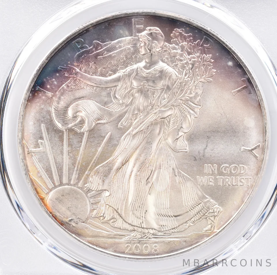 2008 American Silver Eagle MS66 PCGS Beautiful Tone *1394