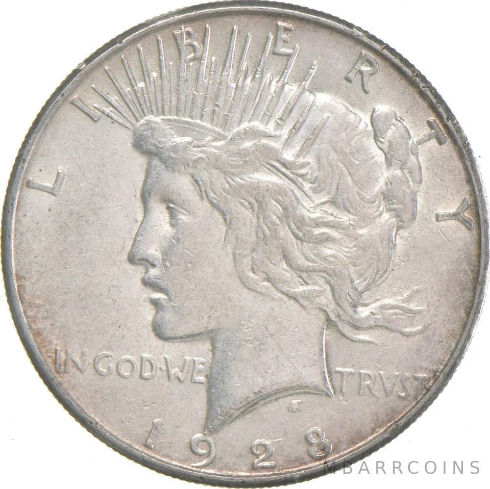 1928-S Peace US Silver Dollar - 90% San Francisco Minted