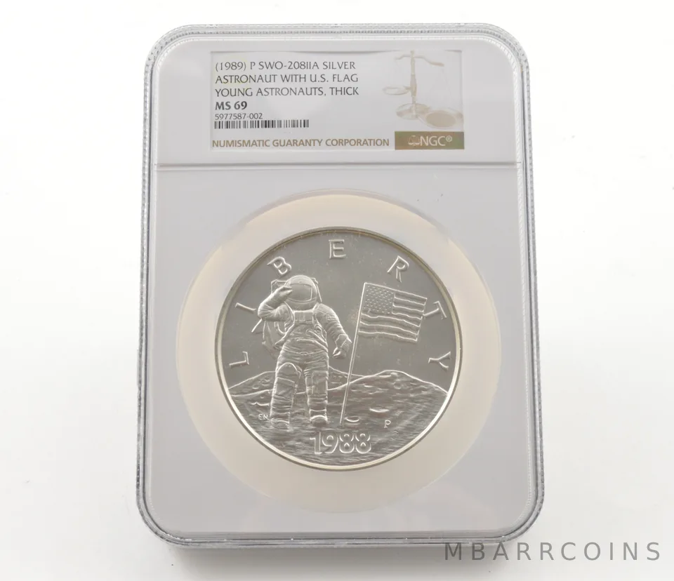 MS69 (1989) P Young Astronauts - SWO-20811A Silver - 12 Oz Silver NGC *7322