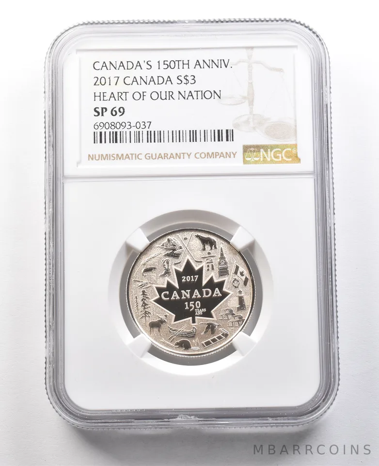 2017 Canada $3 Silver 150th Anniversary Heart Of Our Nation SP69 NGC *8411