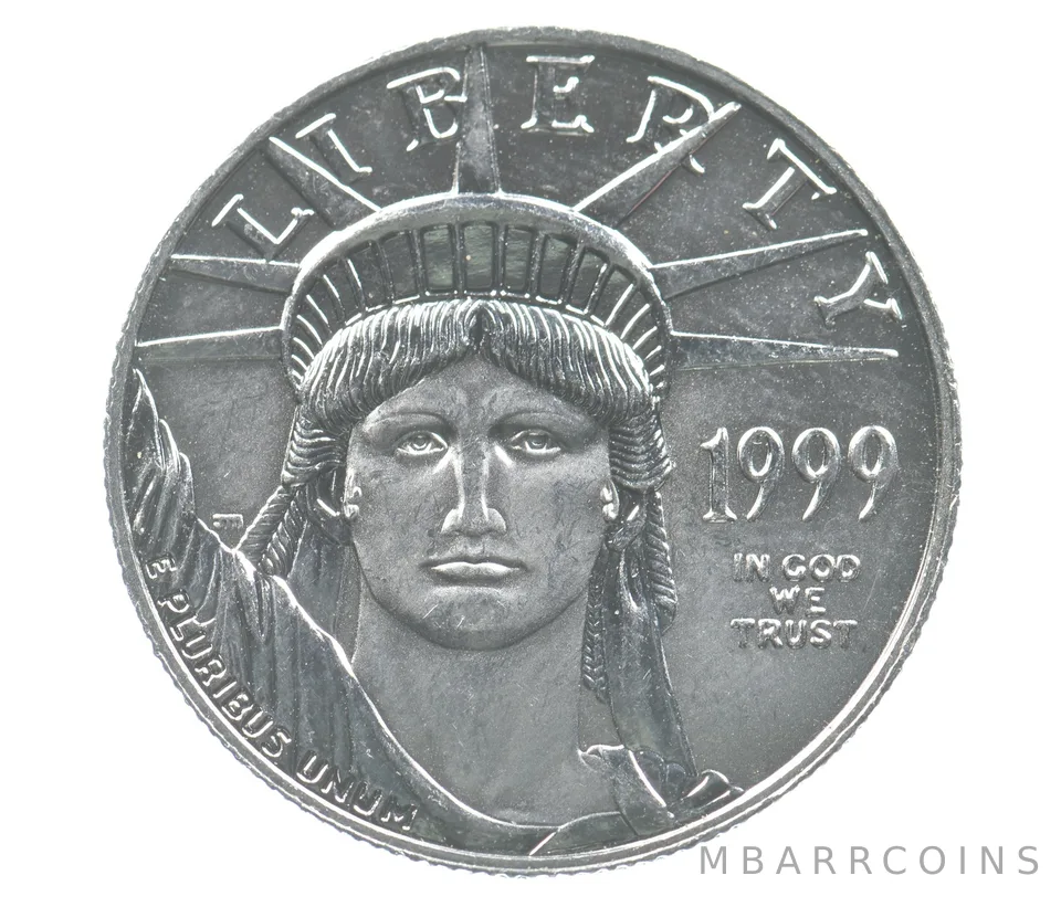1999 $50 American Platinum Eagle 1/2 Oz Platinum *5319