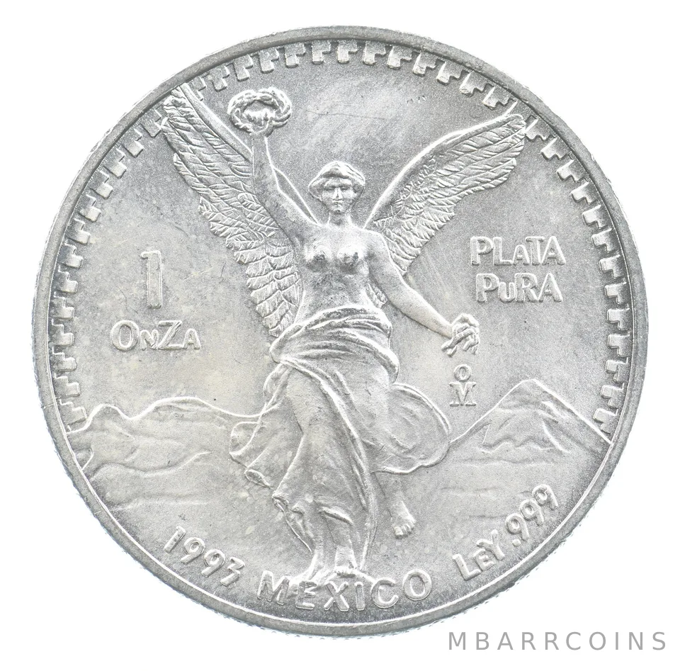 1993 Mo Mexico 1 Onza Silver Libertad *0080