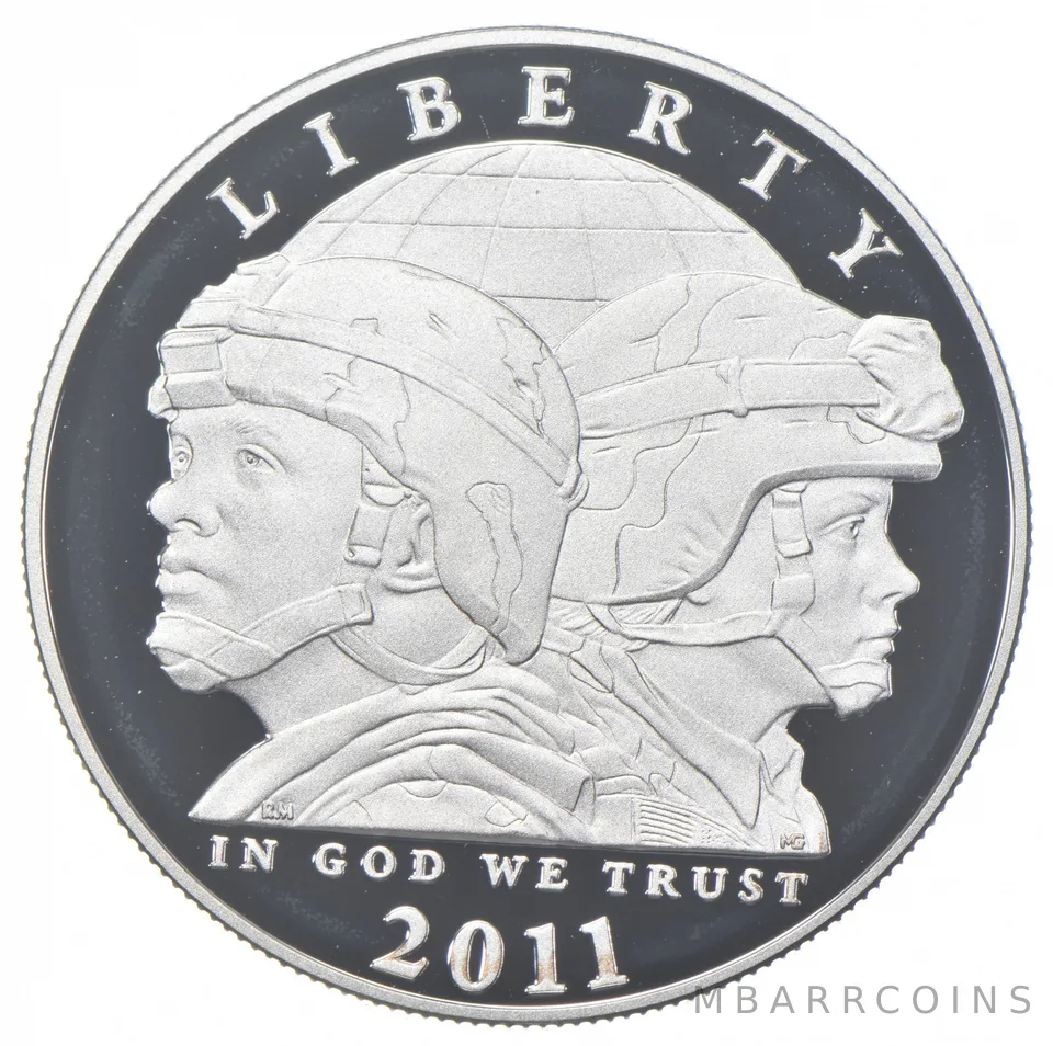2011-P Proof US Army Commemorative Silver Dollar $1