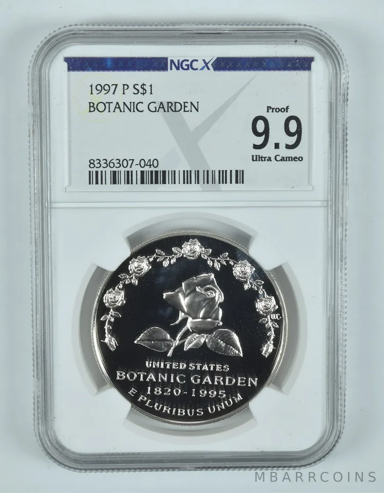 1997-P Botanic Garden Commemorative Silver Dollar Proof 9.9 NGC X NGCX