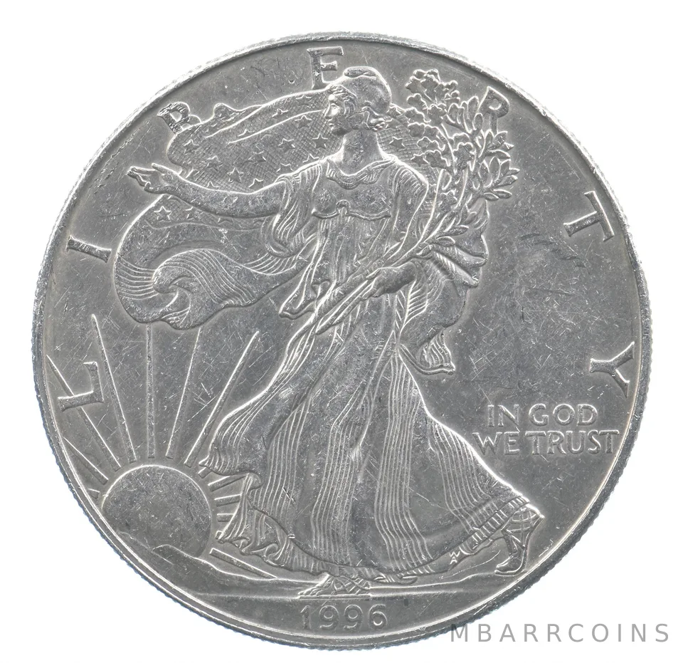 Rarest 1996 American Silver Eagle - Key Date - Rare LOW MINTAGE *692