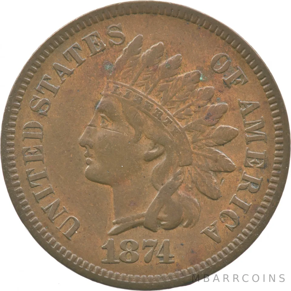 1874 Indian Head Cent a6905