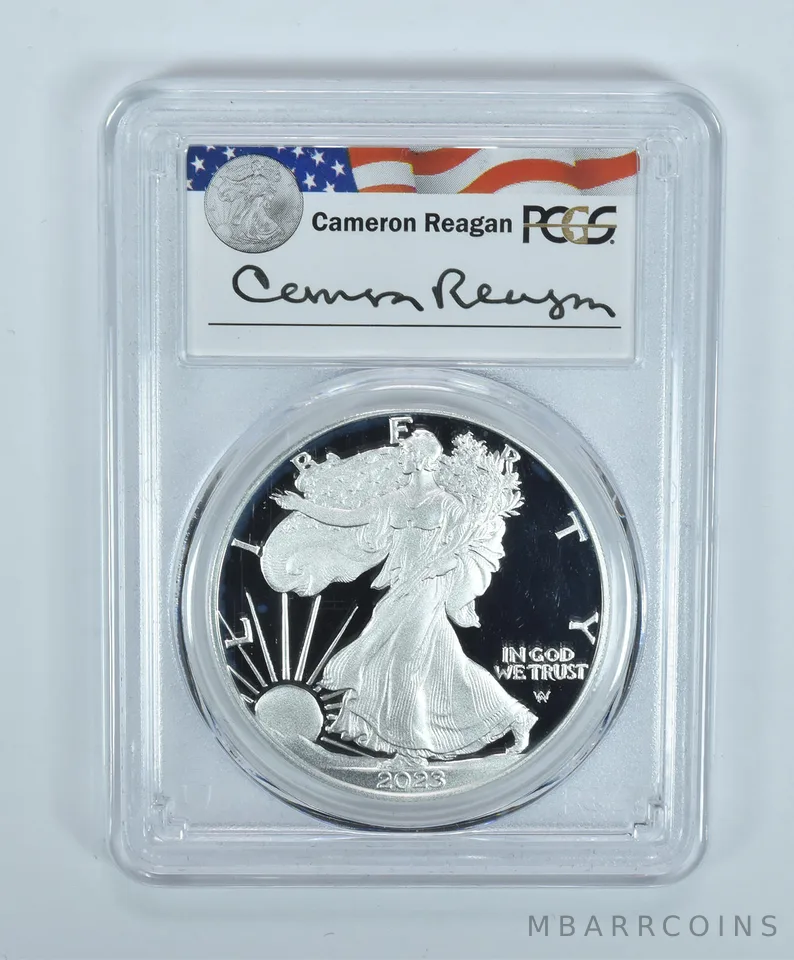 2023-W American Silver Eagle Cameron Reagan PR69 DCAM PCGS