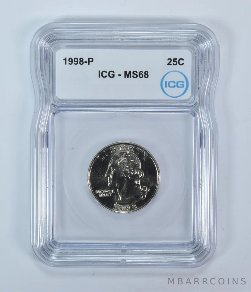 1998-P Washington Quarter MS68 ICG