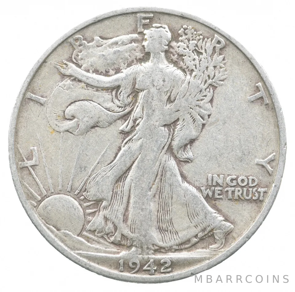 1942-S Walking Liberty Half Dollar FS-101 DDO a8858